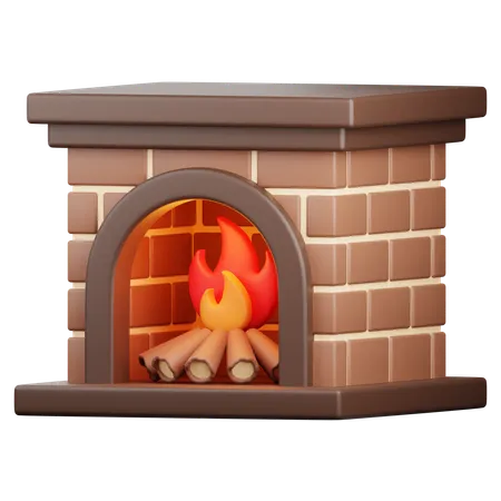 Fireplace  3D Icon