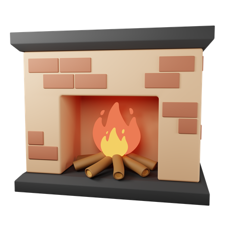 Fireplace  3D Icon