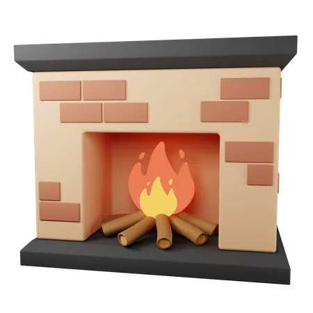 Fireplace  3D Icon