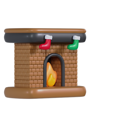 Fireplace  3D Icon