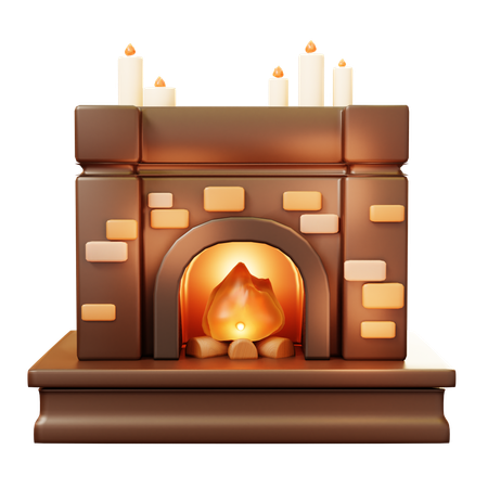 Fireplace  3D Icon