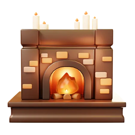 Fireplace  3D Icon