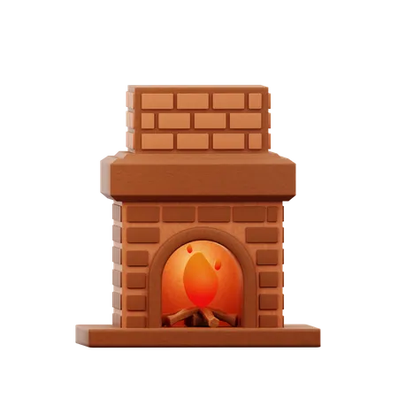 Fireplace  3D Icon