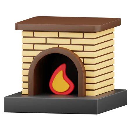 Fireplace  3D Icon