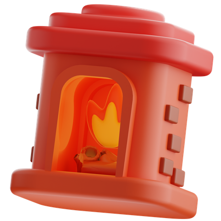 Fireplace  3D Icon