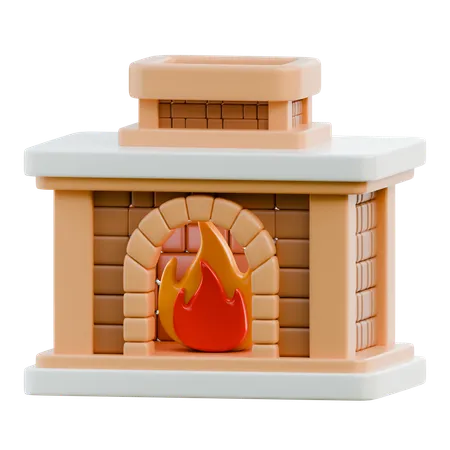 Fireplace  3D Icon