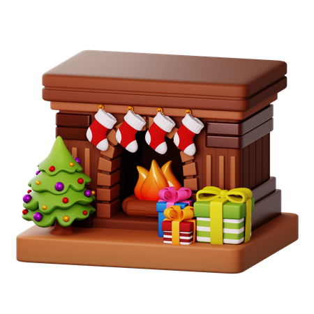 Fireplace  3D Icon