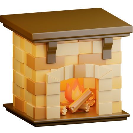 Fireplace  3D Icon