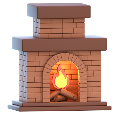 Fireplace  3D Icon