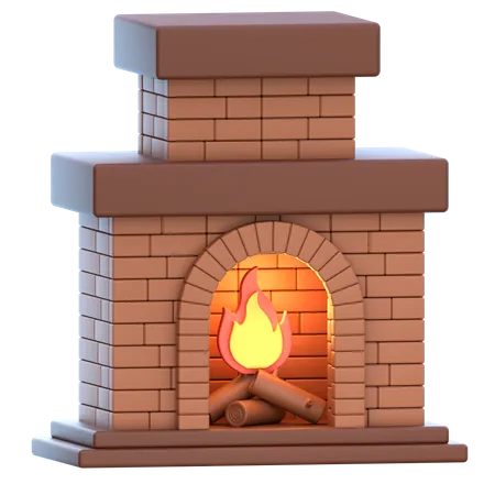 Fireplace  3D Icon