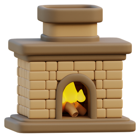 Fireplace  3D Icon