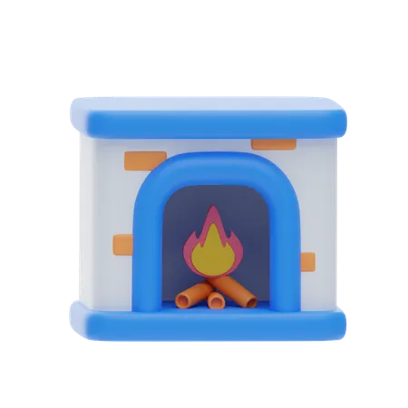 Fireplace  3D Icon