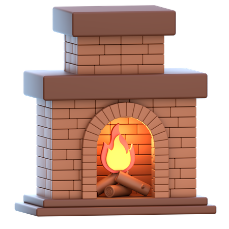 Fireplace  3D Icon