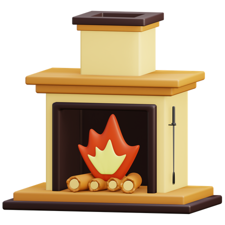 Fireplace  3D Icon