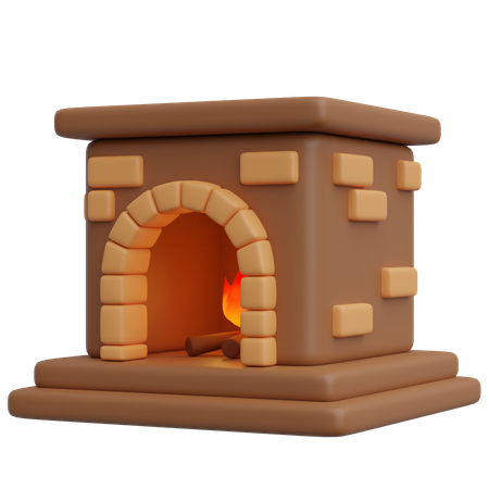 Fireplace  3D Icon