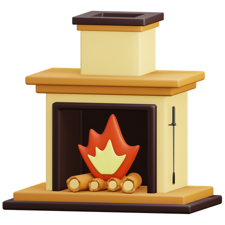Fireplace 3D Icon