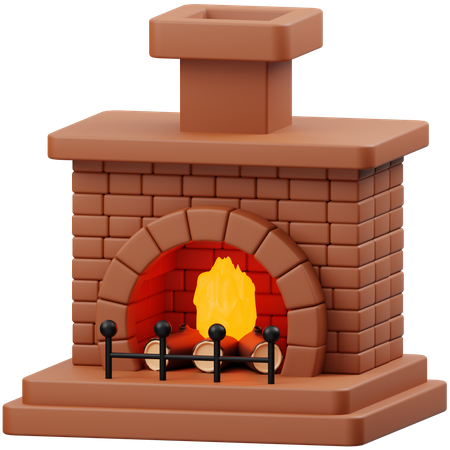 Fireplace 3D Icon