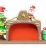 Fireplace With Santa Claus