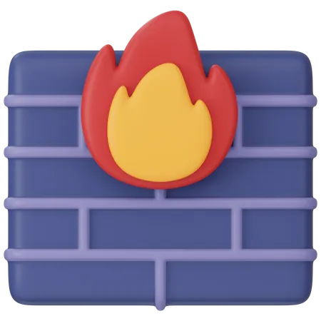 Firewall Protection 3 D Icon Render 3D Icon