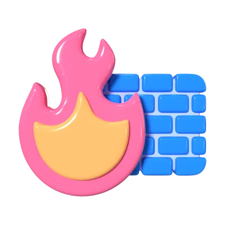 This Is Firewall 3 D Render Illustration Icon It Comes As A High Resolution PNG File Isolated On A Transparent Background The Available 3 D Model File Formats Include BLEND OBJ FBX And GLTF 3D Icon