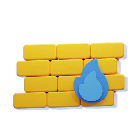 방화벽  3D Icon