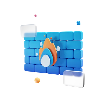 Firewall  3D Icon