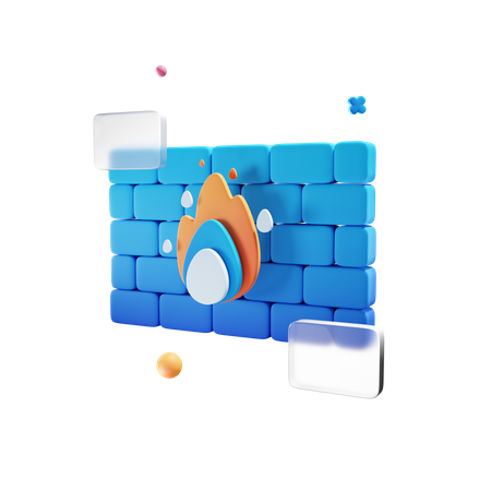 Firewall  3D Icon