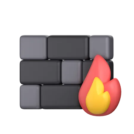 Firewall 3 D Icon Perfect For Cyber Security Theme 3D Icon