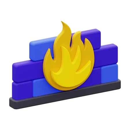 3 D Firewall Icon 3D Icon