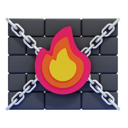 FIREWALL  3D Icon