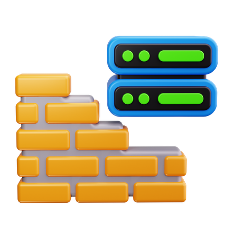 Dados de firewall  3D Icon