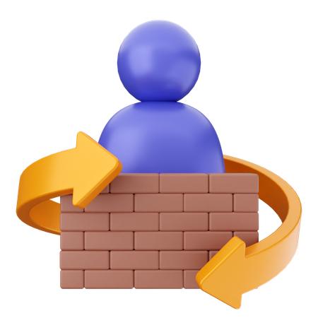 Firewall Internet Security  3D Icon