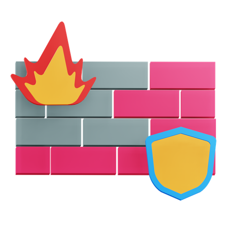 Firewall Protection  3D Icon