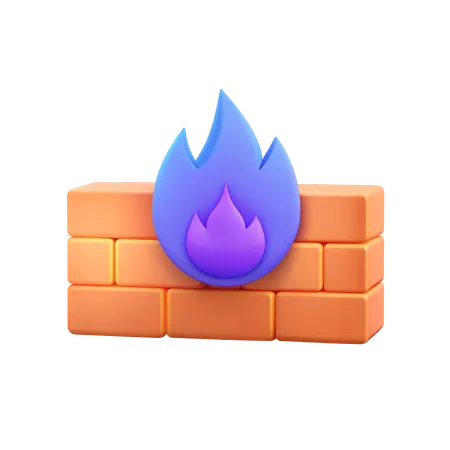 ファイアウォール保護  3D Icon