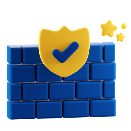 ファイアウォール保護  3D Icon