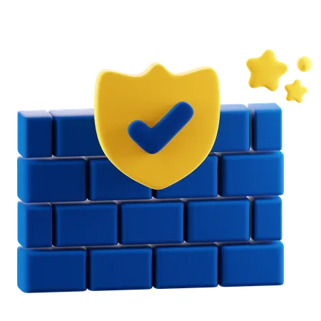 ファイアウォール保護  3D Icon