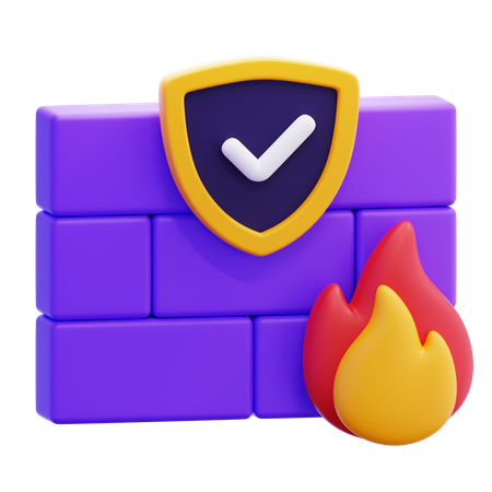 Firewall Protection  3D Icon