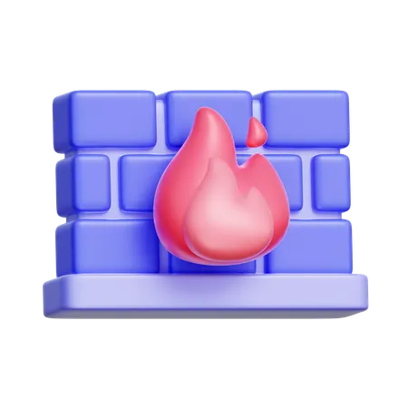 Firewall Protection  3D Icon