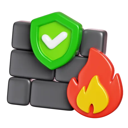 Firewall Protection  3D Icon