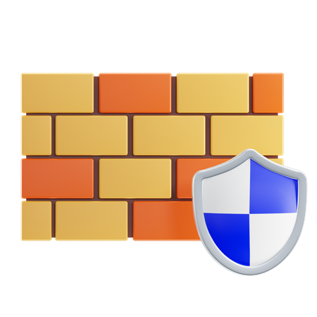 Firewall Protection  3D Icon