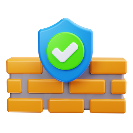 Firewall Protection  3D Icon