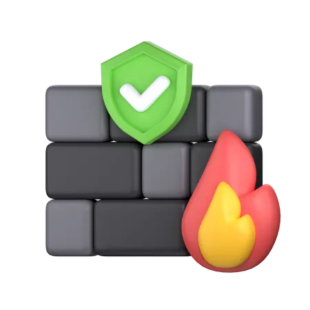 Firewall Protection 3 D Icon Perfect For Cyber Security Theme 3D Icon