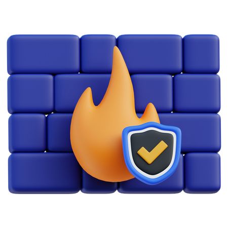 Firewallschutz  3D Icon