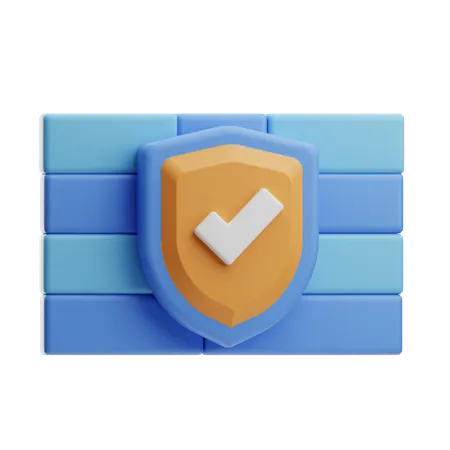 ファイアウォールセキュリティ  3D Icon
