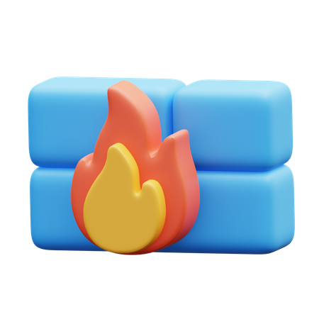 Firewall Security  3D Icon