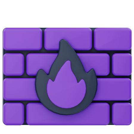 방화벽 보안  3D Icon
