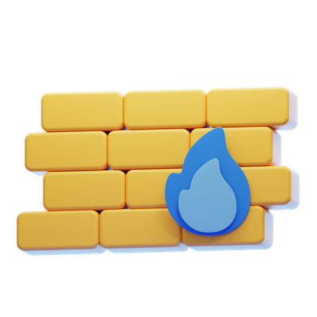 Firewall Security  3D Icon