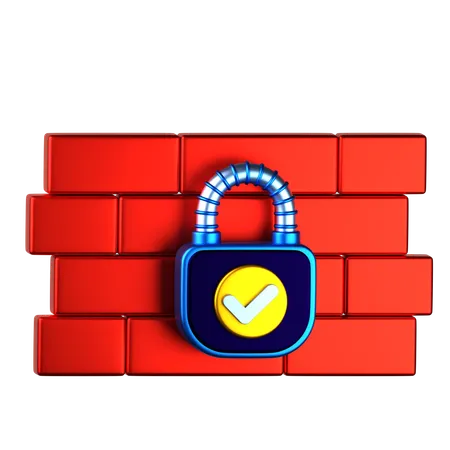 Firewall Security  3D Icon