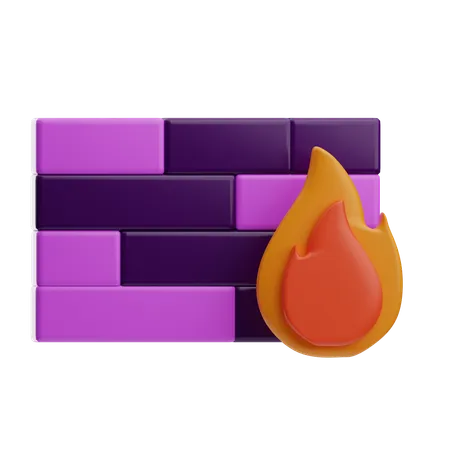 Firewall Security  3D Icon