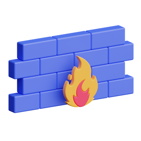 Firewall Security  3D Icon